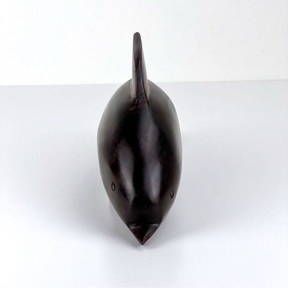 Ironwood MCM Hand Carved Dolphin Whale Sculpture Figurine - Picture 4 of 10